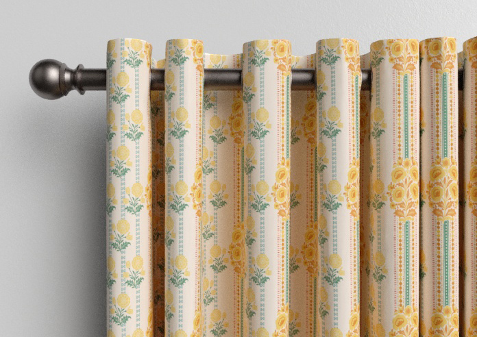 Petal & Block Jaipur Stripe, Marigold - Made to Measure Curtains - Image 12